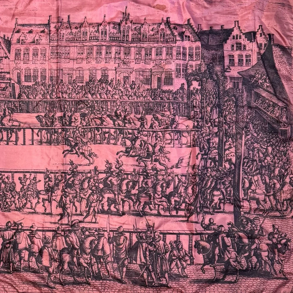 Rare Brooke Cadwallader Renaissance Silk Scarf